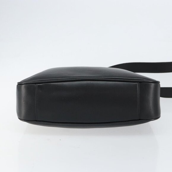 GUCCI Bamboo Shoulder Bag Leather Black Gold 001 3166 Auth 150409 - Picture 6 of 16